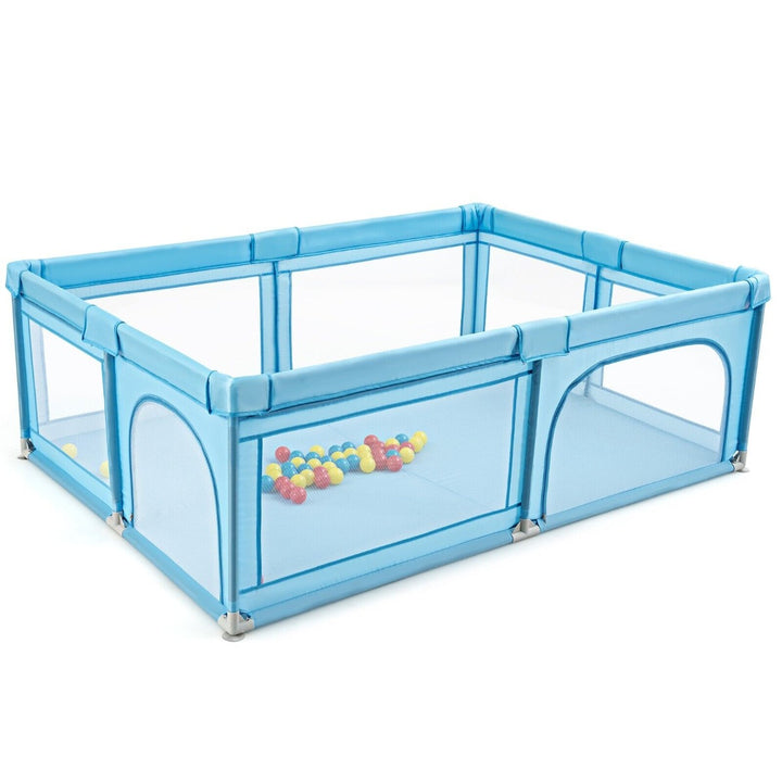 Kids Infant Safety Yard Activity Center with Ocean Balls-Blue