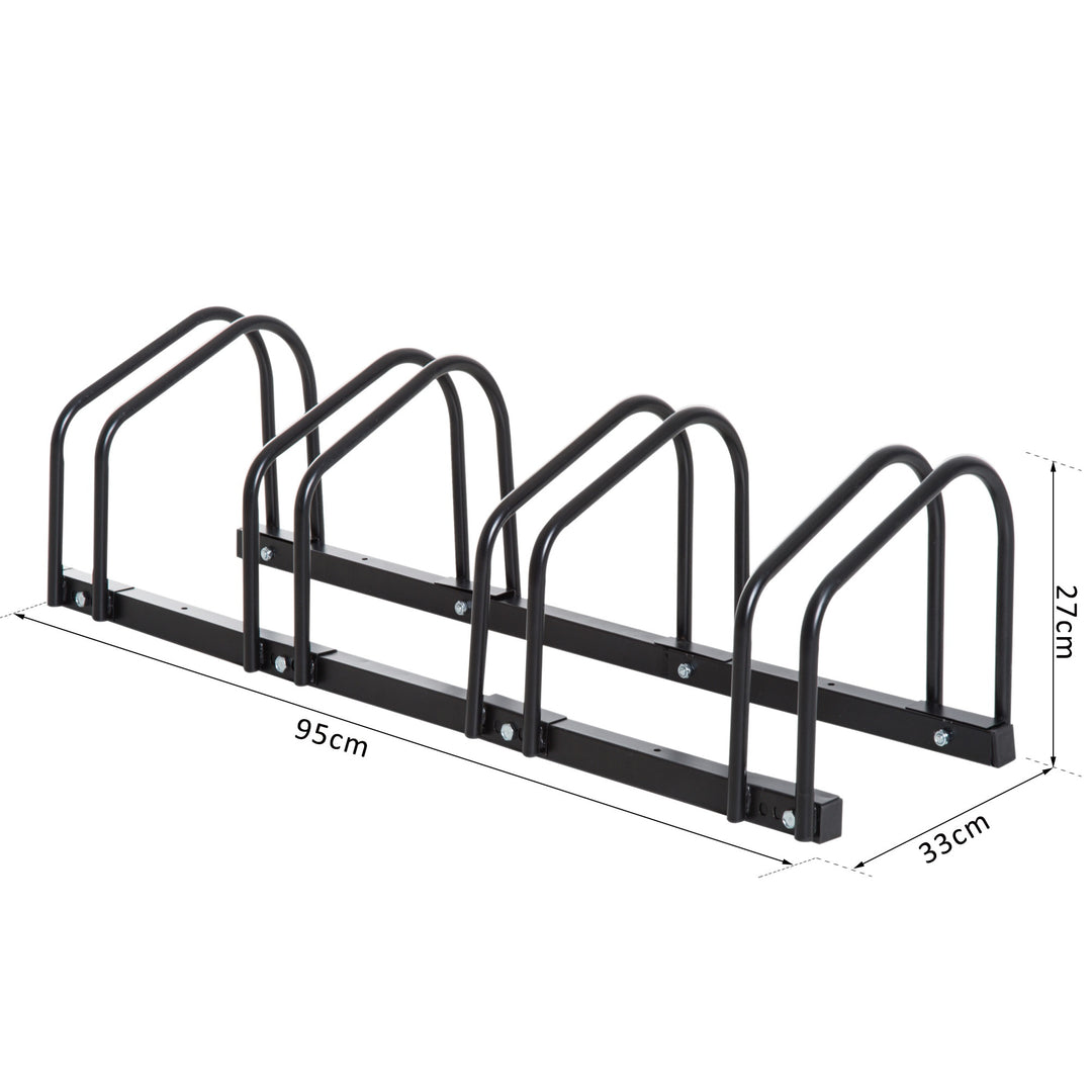Bike Parking Rack, 95Lx33Wx27H cm, Steel-Black