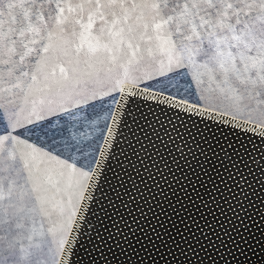 Modern Grey Rug, Geometric Area Rugs Large Carpet for Living Room, Bedroom, Dining Room, 80x150 cm