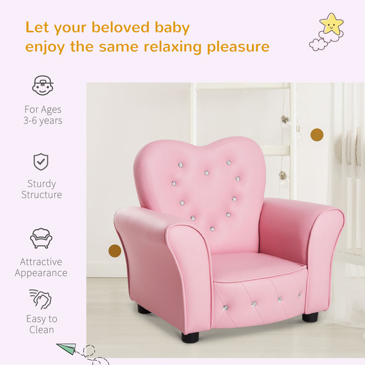 Kids Armchair, PVC-Pink