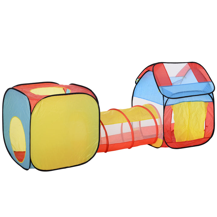 Toddler Polyester 3 in 1 Pop Up House Tent Play Tunnel Multi-Colour