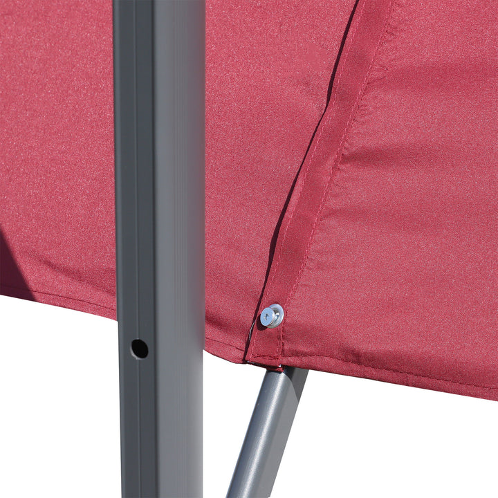 2.5 x 2.5m Cantilever Paraso Patio Offset l Umbrella Hanging Sun Shade Canopy Shelter 360¡ Rotation with Cross Base - Red