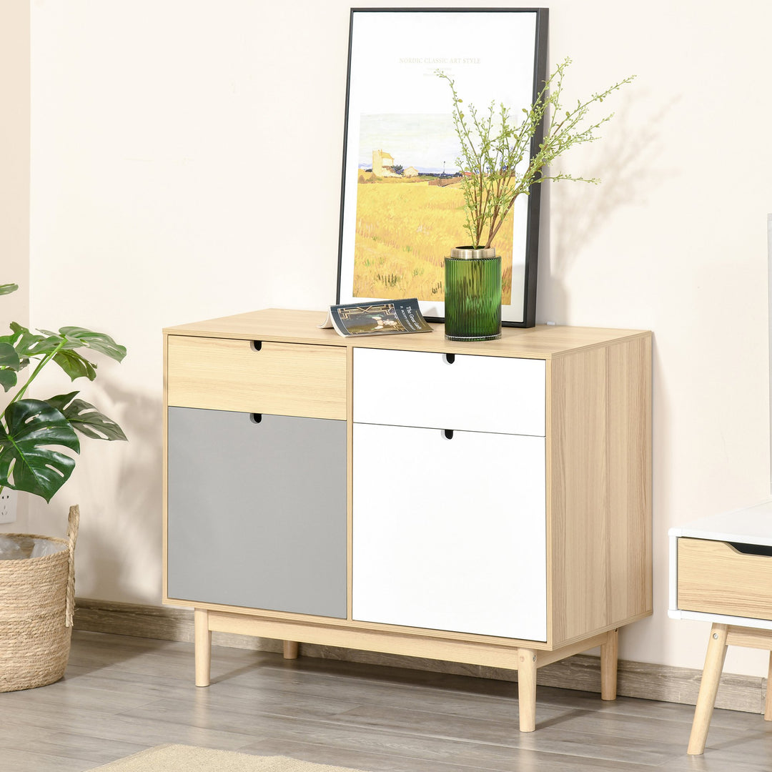 Sideboard Storage Cabinet Kitchen Cupboard with Drawers for Living Room, Hallway