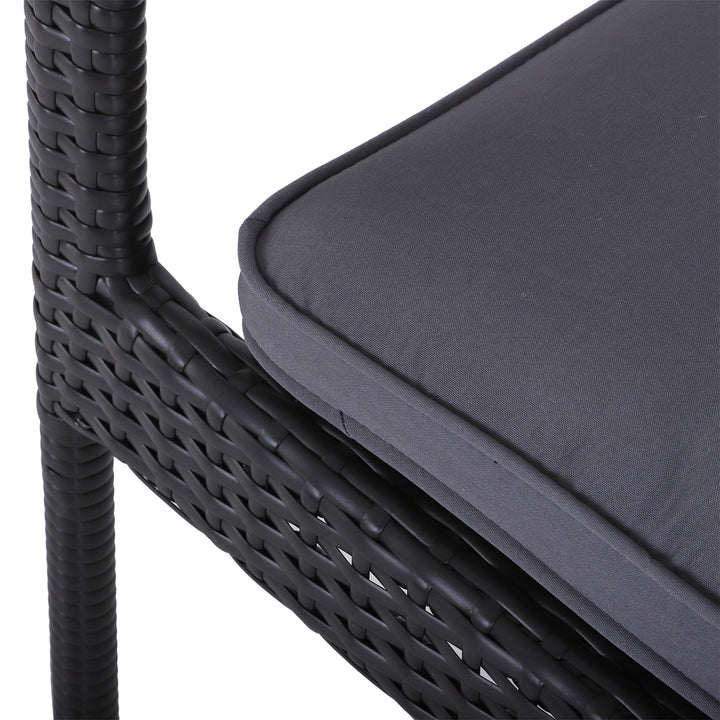Set of 6 Chair Cushion Seat Pads Dining Chair w/ Straps Indoor Outdoor Removable Tie On Garden Patio Grey