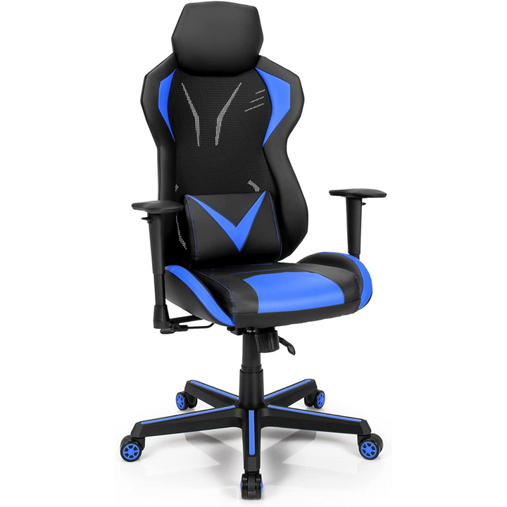 Ergonomic Gaming Chair with Tilting Function-Blue