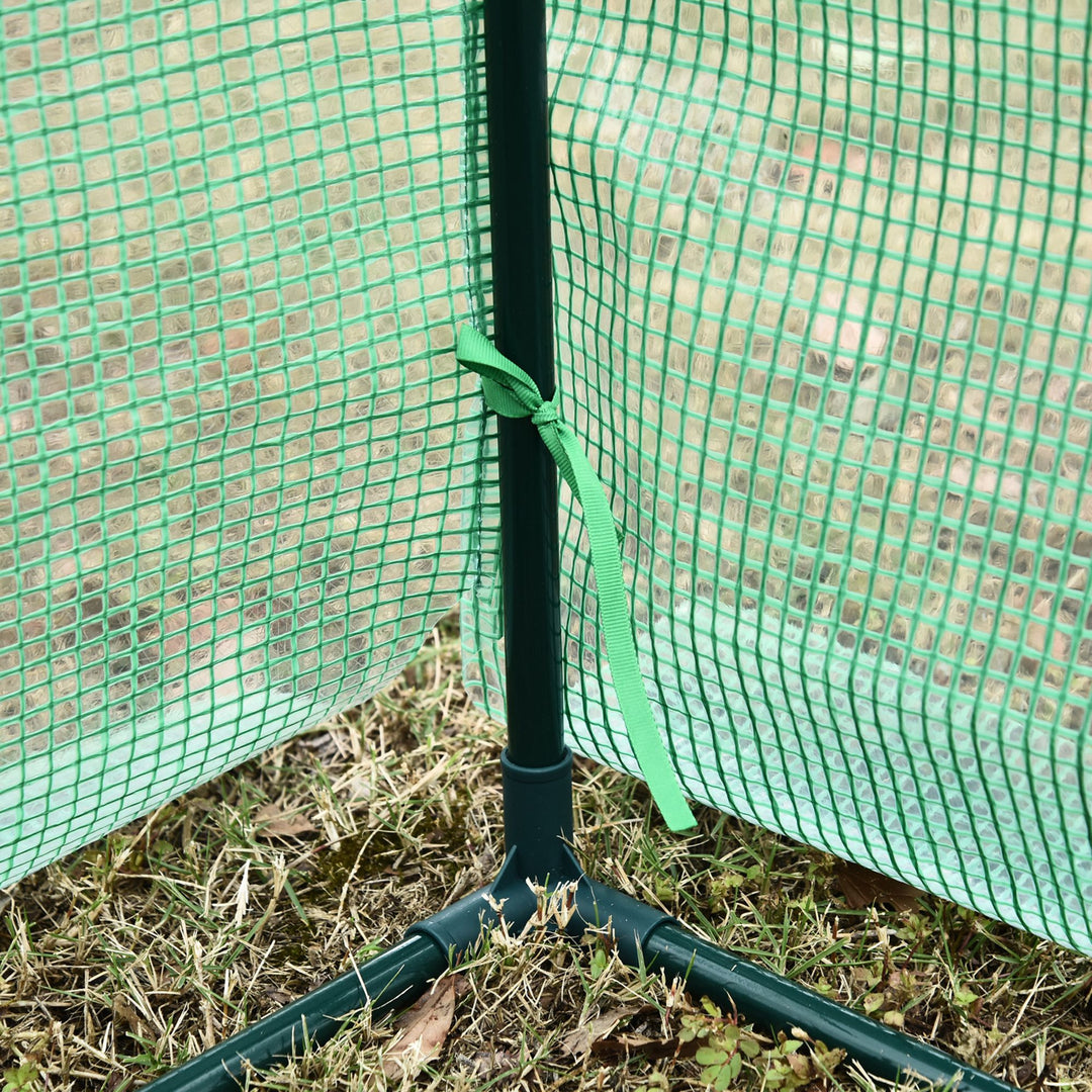 Walk in Greenhouse with Shelves Polytunnel Steeple Green house Grow House Removable Cover 143x73x195cm