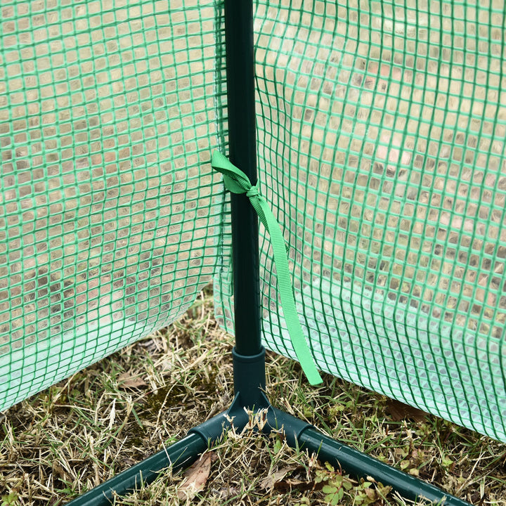 Walk in Greenhouse with Shelves Polytunnel Steeple Green house Grow House Removable Cover 143x73x195cm