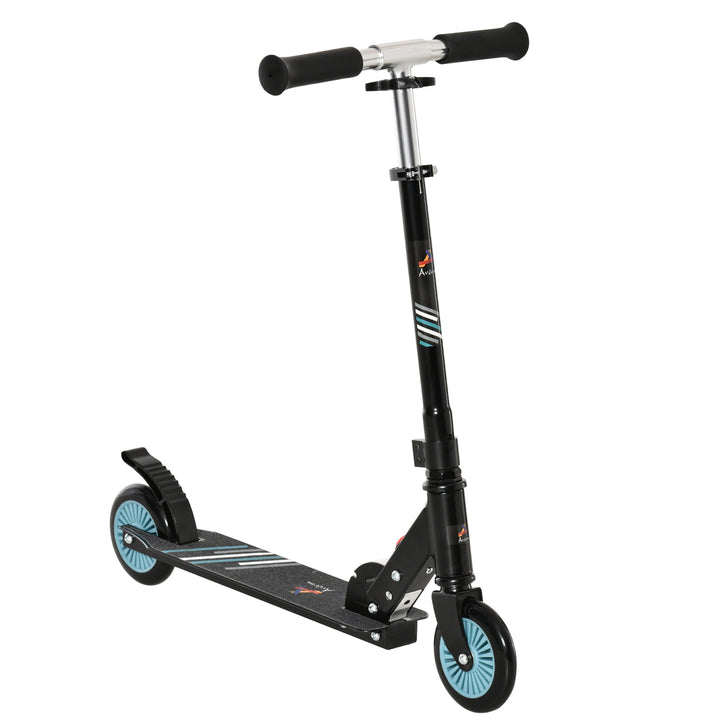 Scooter for Kids Toddler One-Click Foldable Kick Scooter with Adjustable Height Brake for Boys and Girls 3-8 Years Aluminium Black