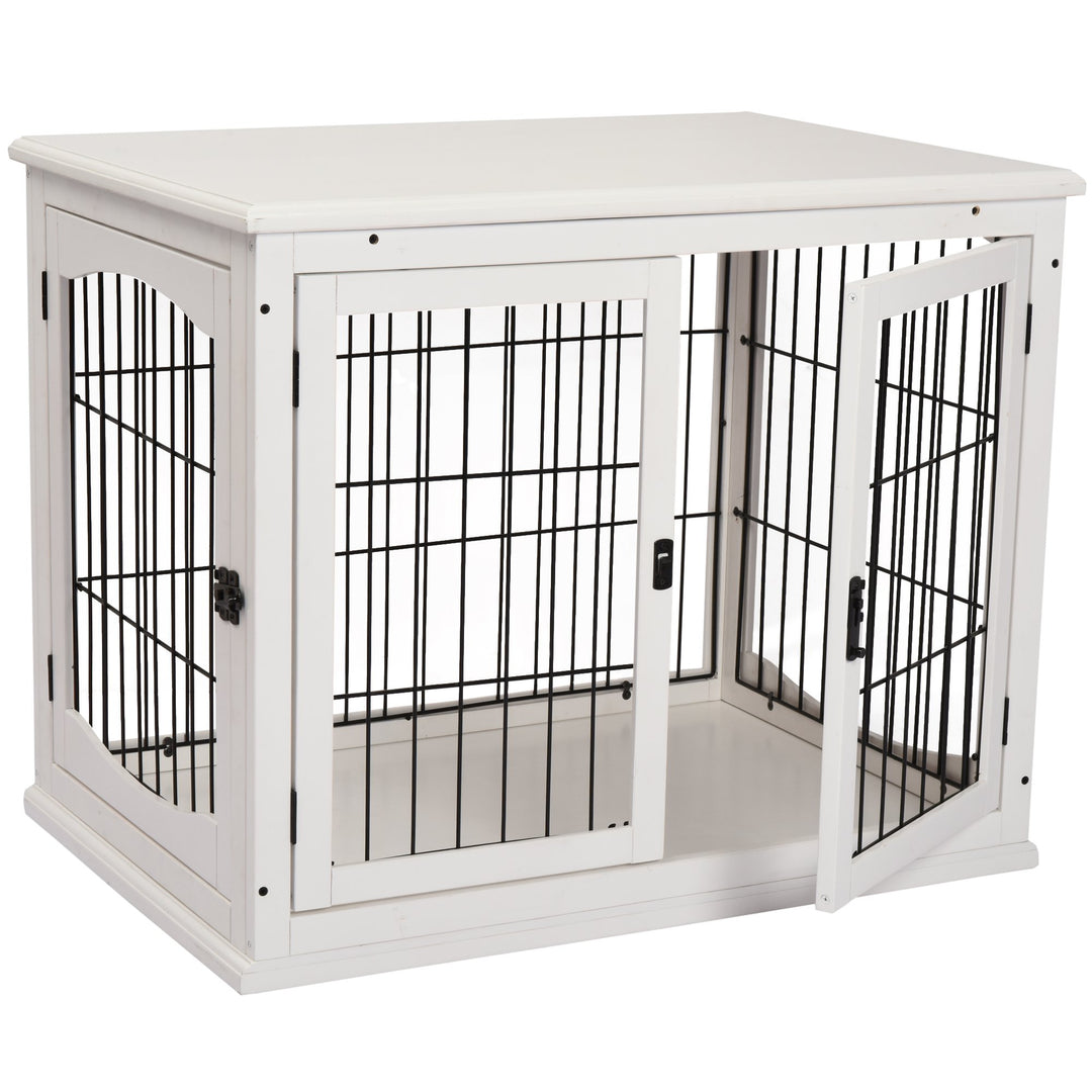 3-Door Small Indoor Pet Cage White