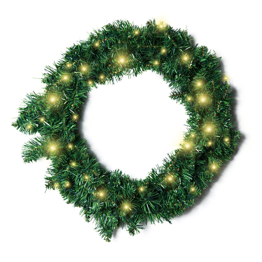 Wreath Decoration, 50 LED Lights