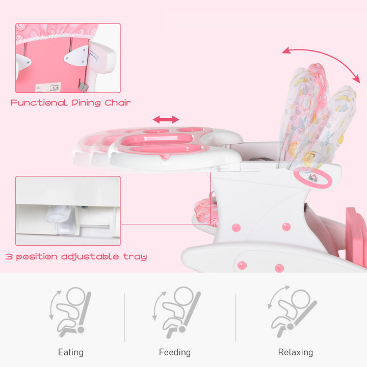 HDPE 3-in-1 Baby Booster High Chair Pink