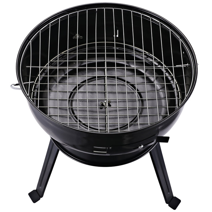 Charcoal BBQ Charcoal Grill Metal Portable Tripod Grill Black Red