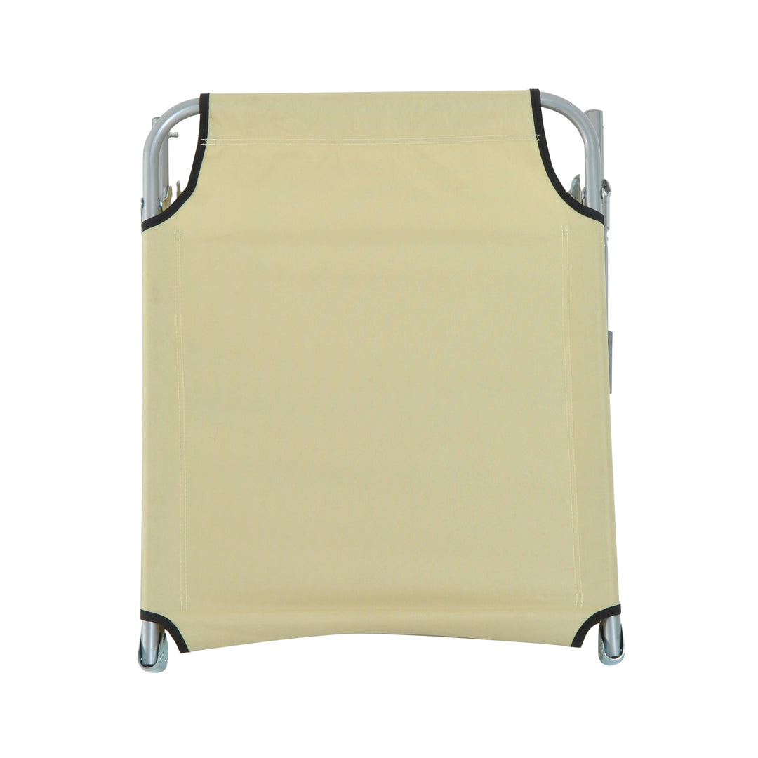 Outsunny Portable Adjustable Lounger,Oxford Cloth-Beige