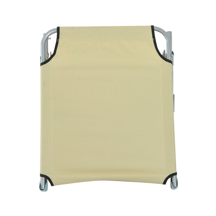 Outsunny Portable Adjustable Lounger,Oxford Cloth-Beige