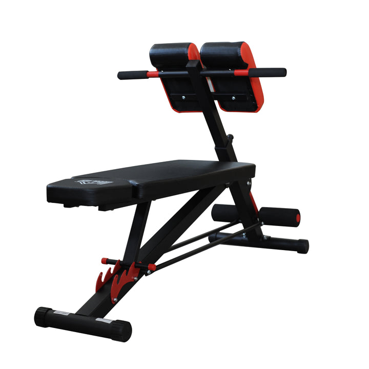 HOMCOM Multifunctional Hyper Dumbbell Bench Indoor Fitness Machine Weights Work Out Ab Sit Up Decline Flat Sit up