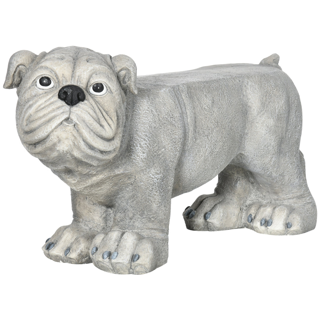 Realistic Pekingese Sculpture, Garden Statue / Garden Stool, Outdoor Dog Ornament Home Decoration