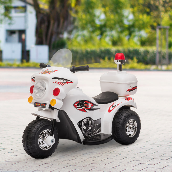 Toddlers Electric PP Motorcycle Ride On Trike White