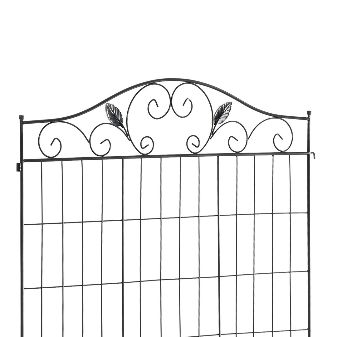 Garden Decorative Fence 4 Panels 44in x 12ft Metal Wire Landscape Border Edging