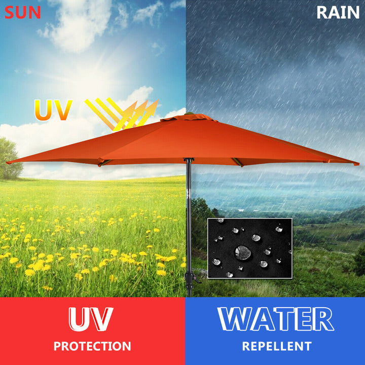 3m Garden Parasol with Crank-Orange