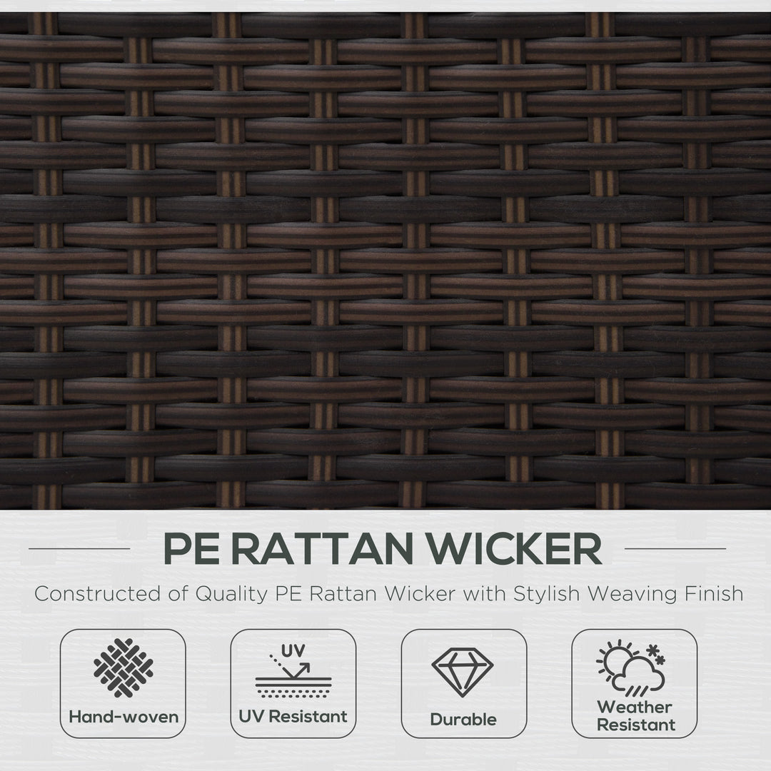Rattan Garden All-Weather Wicker Single Sofa - Brown