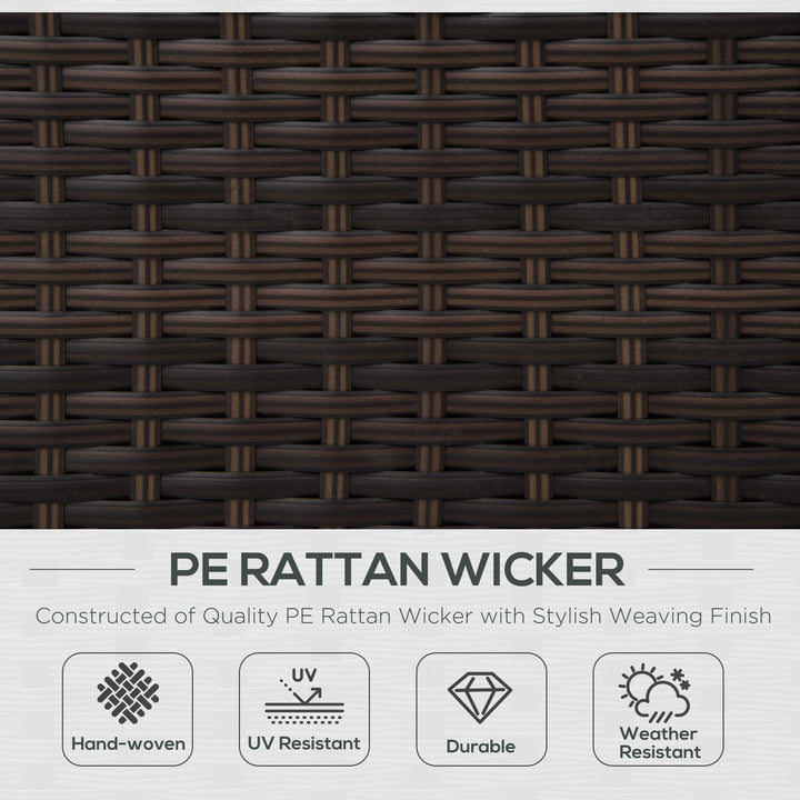 Rattan Garden All-Weather Wicker Single Sofa - Brown