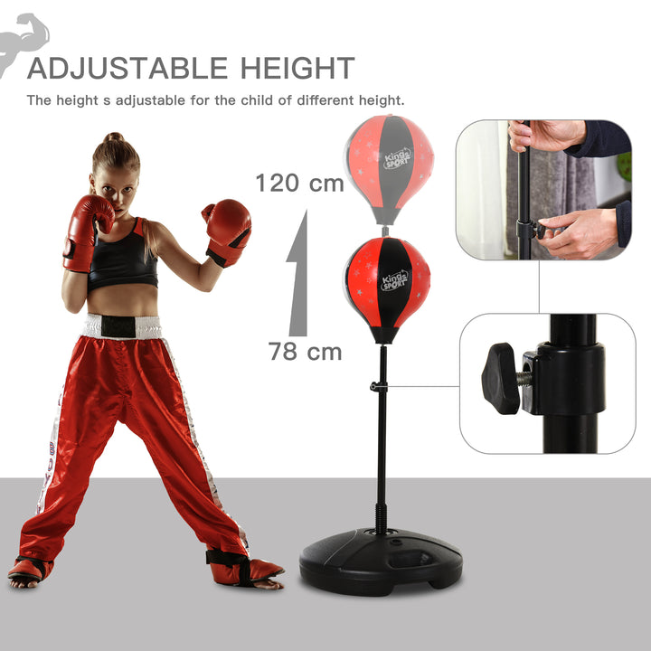 Boxing Punch Ball Set Ф38x78-120cm Fighting Game 360 Degree Rebound Spring PP PVC Adjustable Teenager