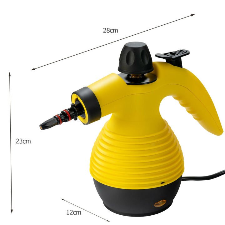 Handheld Steam Cleaner with 9 Piece Accessories-Yellow