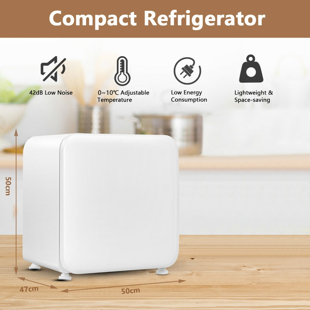 Compact Refrigerator with Reversible Door-White