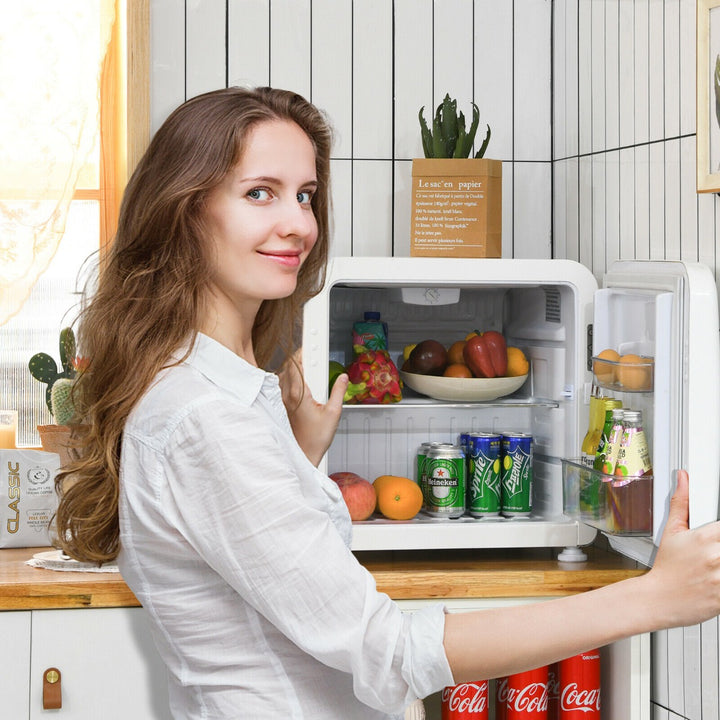 Compact Refrigerator with Reversible Door-White