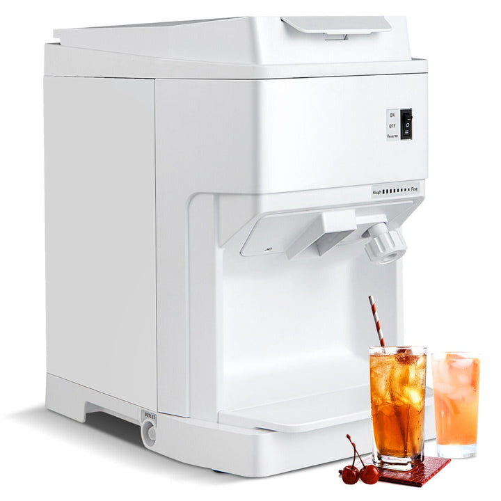 Ice Size Adjustable, Electric Ice Crusher for Home Restaurant-White