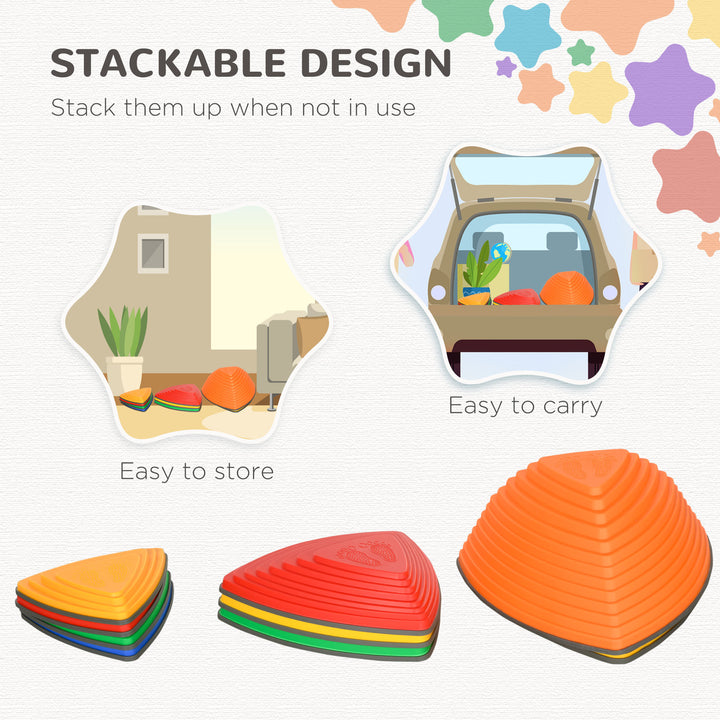 Stepping Stones, Sensory Play, Stackable, Non-Slip Kids Obstacle Course