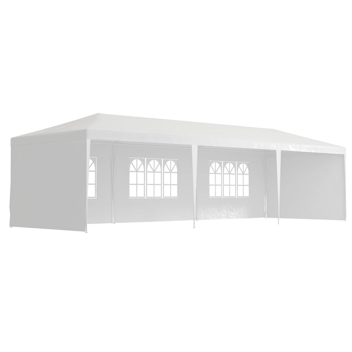 9 x 3m Garden Gazebo Marquee Party Wedding Tent Canopy - White