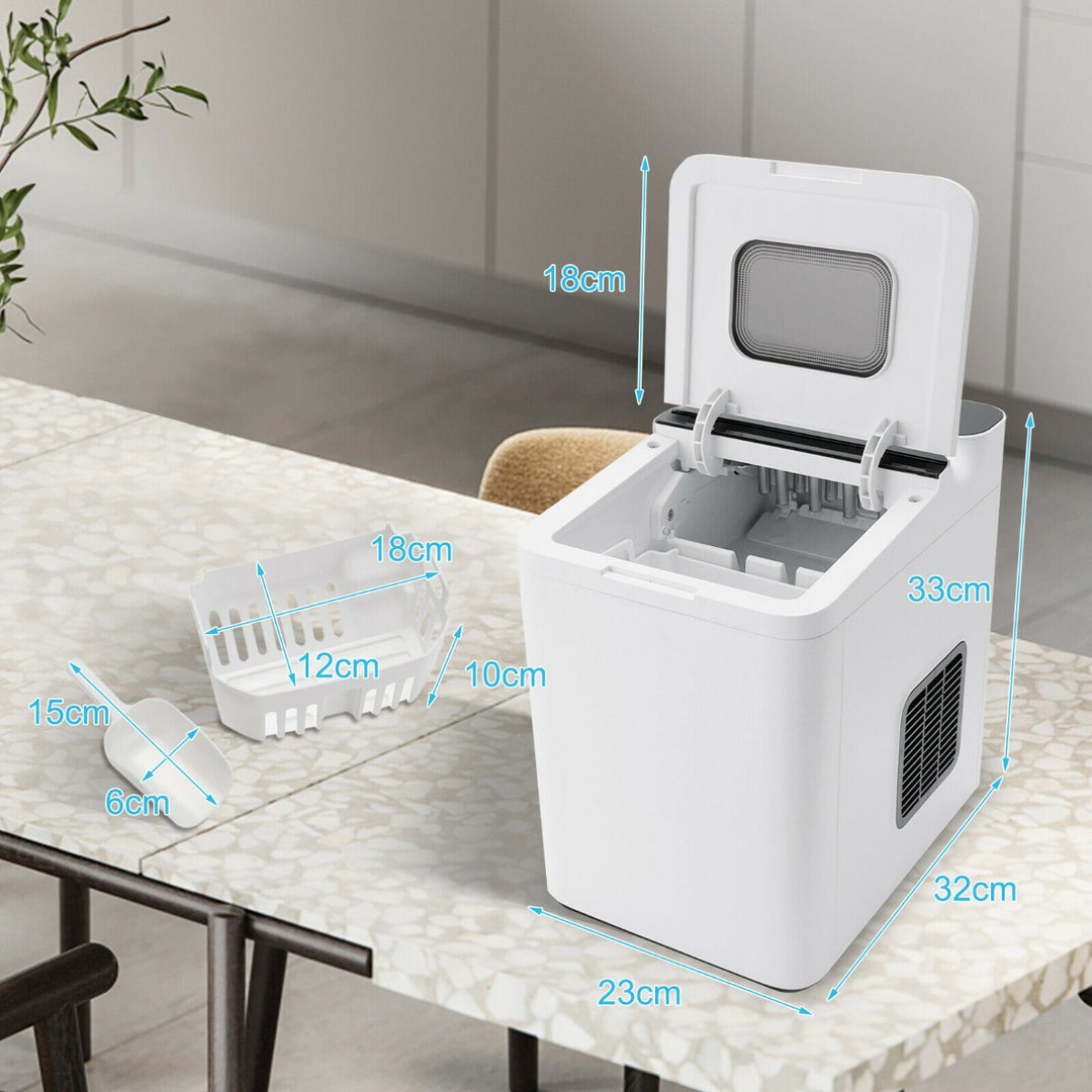 Countertop Ice Making Machine with Auto Clean-White