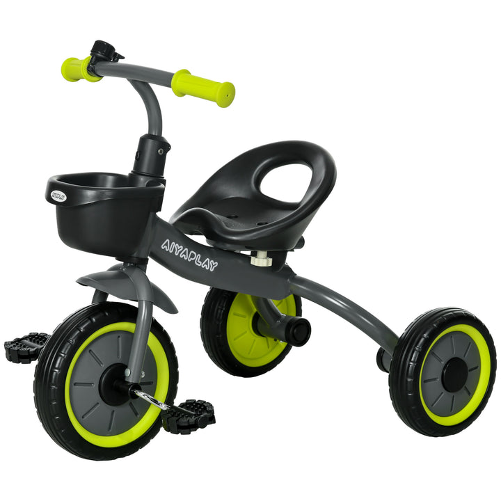 Kids Trike, Tricycle, with Adjustable Seat, Basket-Black