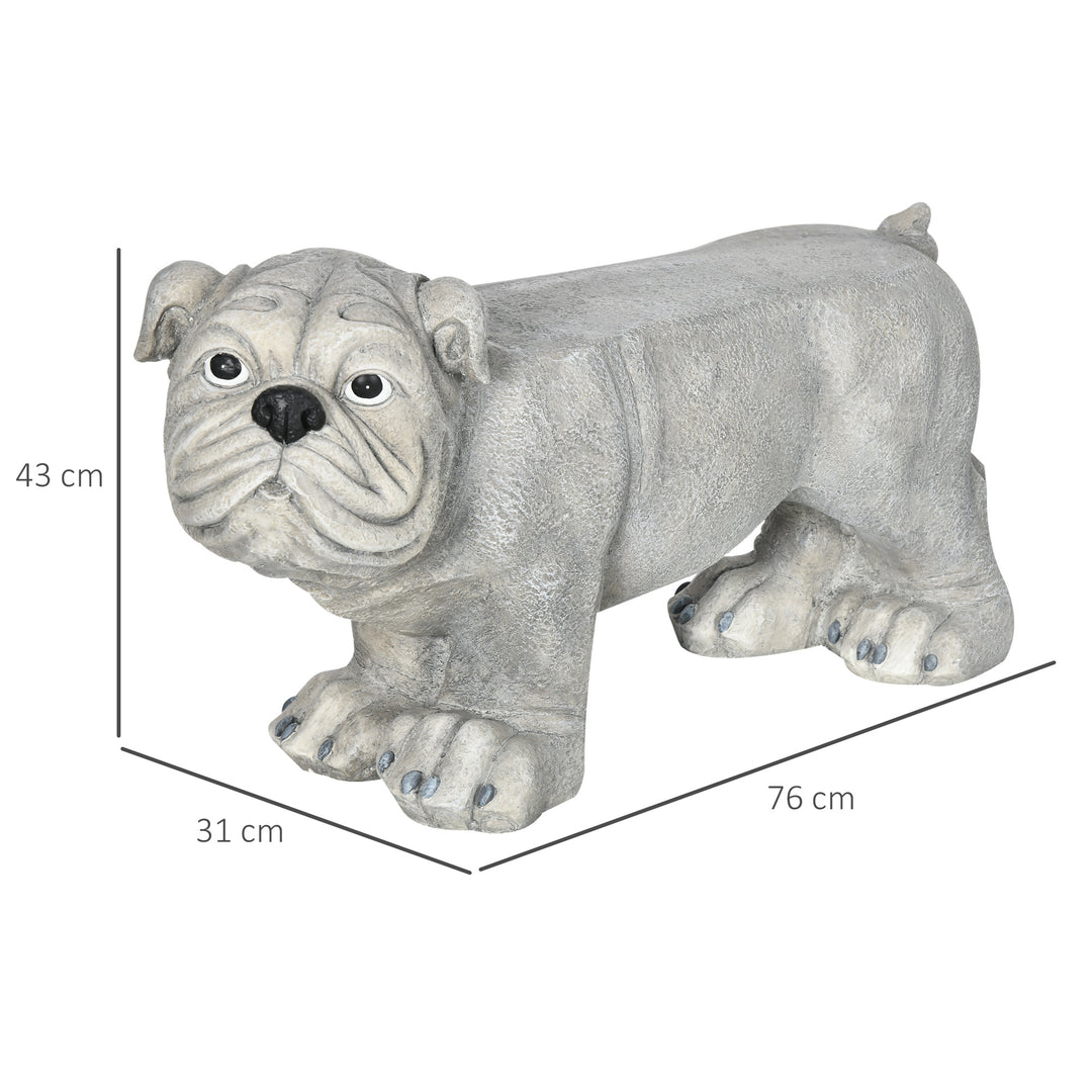 Realistic Pekingese Sculpture, Garden Statue / Garden Stool, Outdoor Dog Ornament Home Decoration
