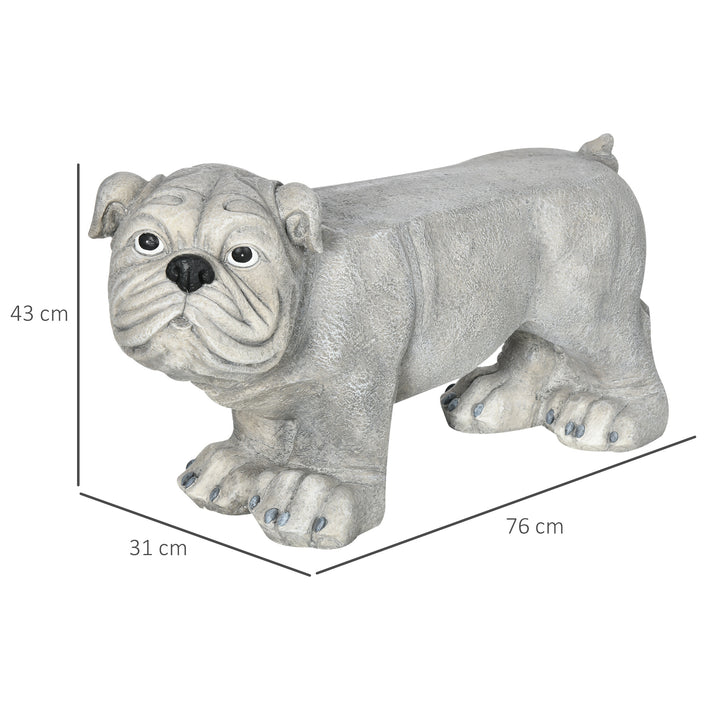 Realistic Pekingese Sculpture, Garden Statue / Garden Stool, Outdoor Dog Ornament Home Decoration