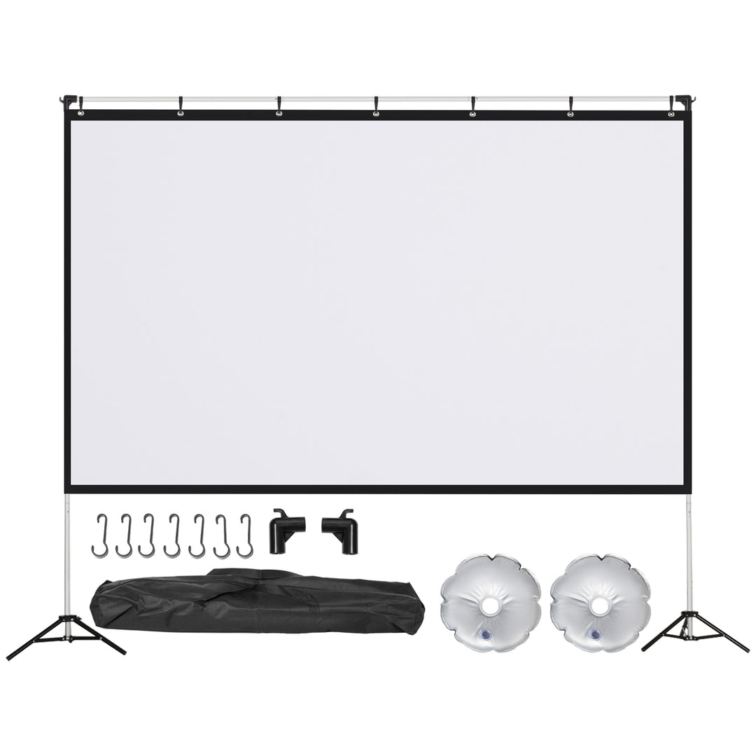 Projector Screen and Stand, Portable Front and Rear Screen