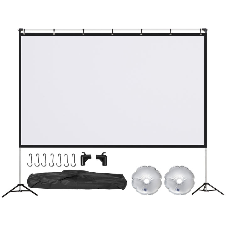 Projector Screen and Stand, Portable Front and Rear Screen