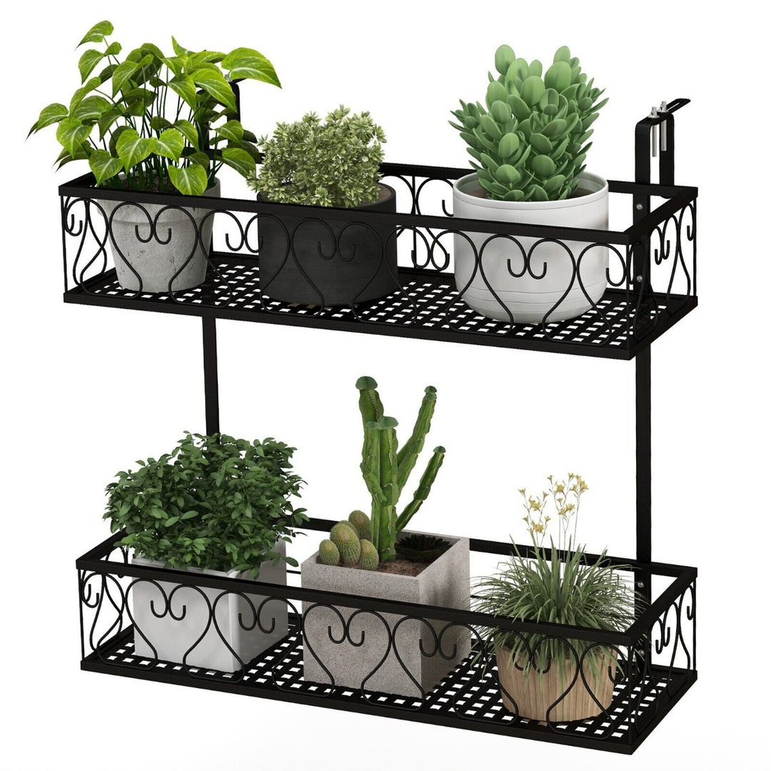 Hanging Plant Stand with Adjustable Hooks