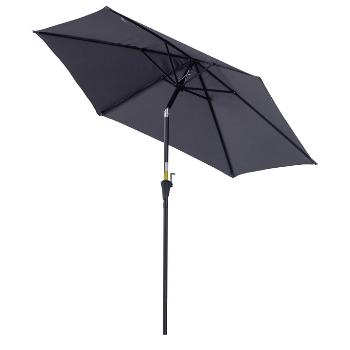 2.7 m Patio Umbrella, Aluminum Frame-Grey