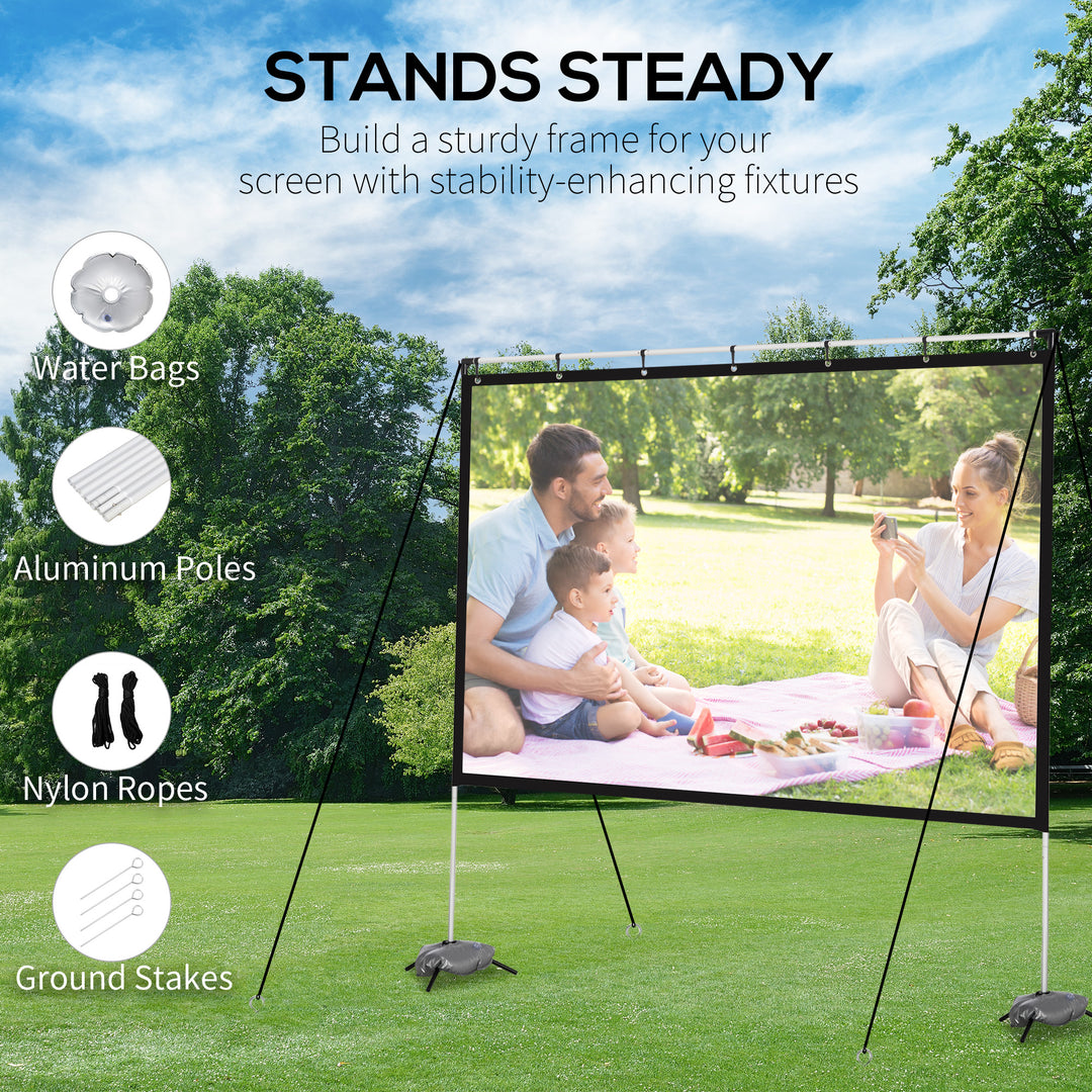 Projector Screen and Stand, Portable Front and Rear Screen