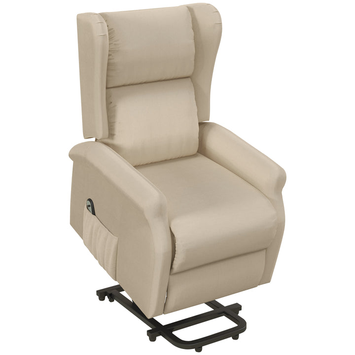 Recliner Armchair for the Elderly with Remote Control, Fabric Electric Recliner Chair for Living Room, Beige