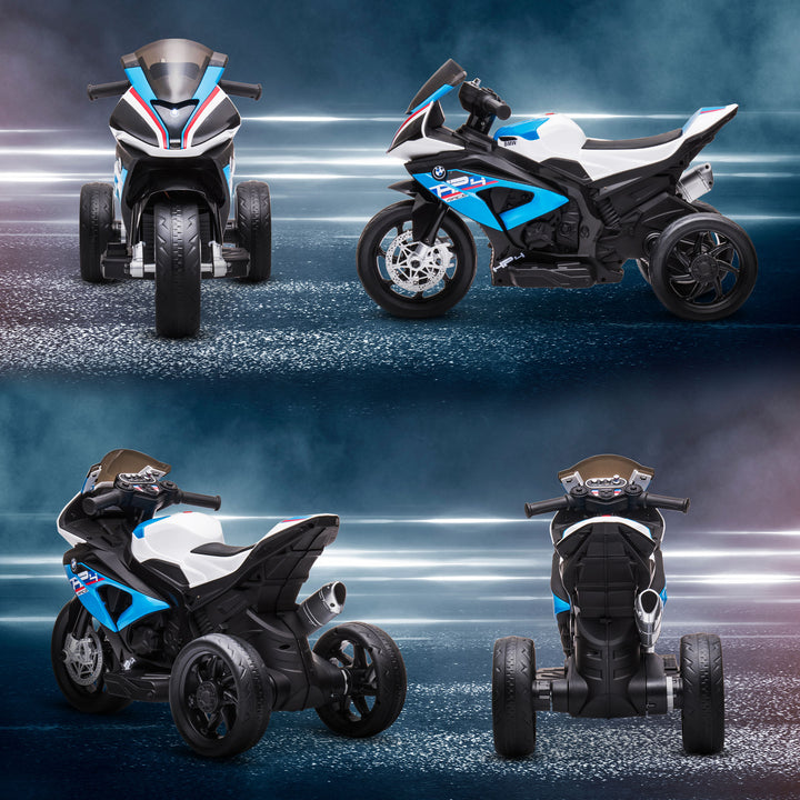 Licensed BMW HP4 Kids Electric Motorbike Ride-On Toy 3-Wheels 6V Battery Powered Motorcycle with Music for Girls Boy 18 - 60 Months, Blue