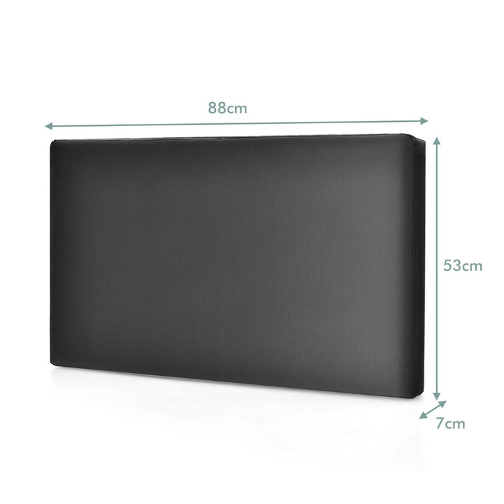 Modern Wall-mounted Upholstered Sponge Padded Headboard-Black
