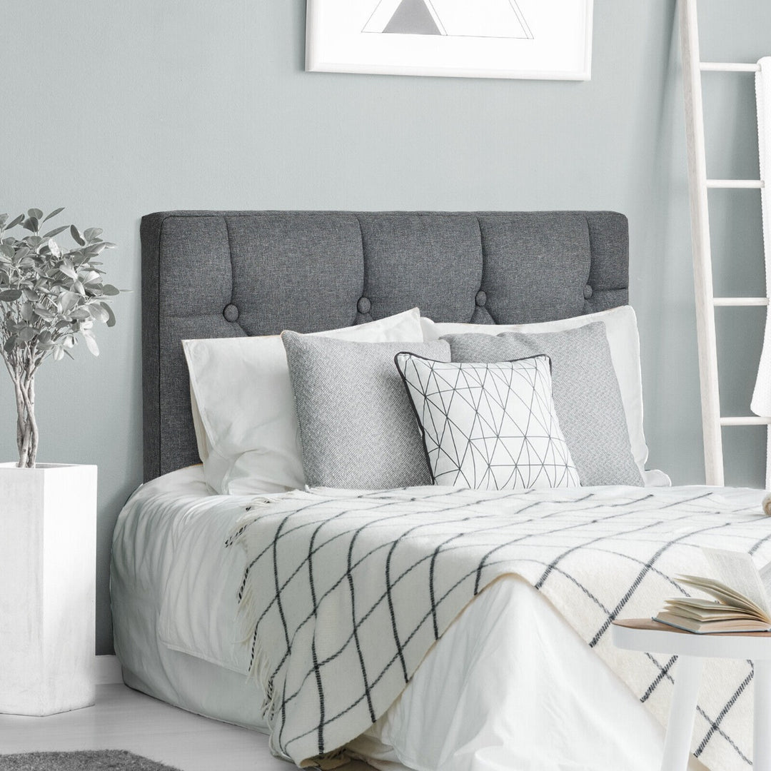 Modern Wall-mounted Upholstered Sponge Padded Headboard-Grey