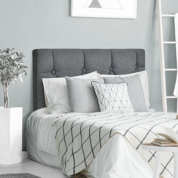Modern Wall-mounted Upholstered Sponge Padded Headboard-Grey