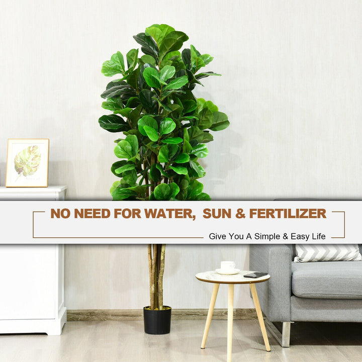 Artificial Fiddle Fig Tree with Plastic Pot