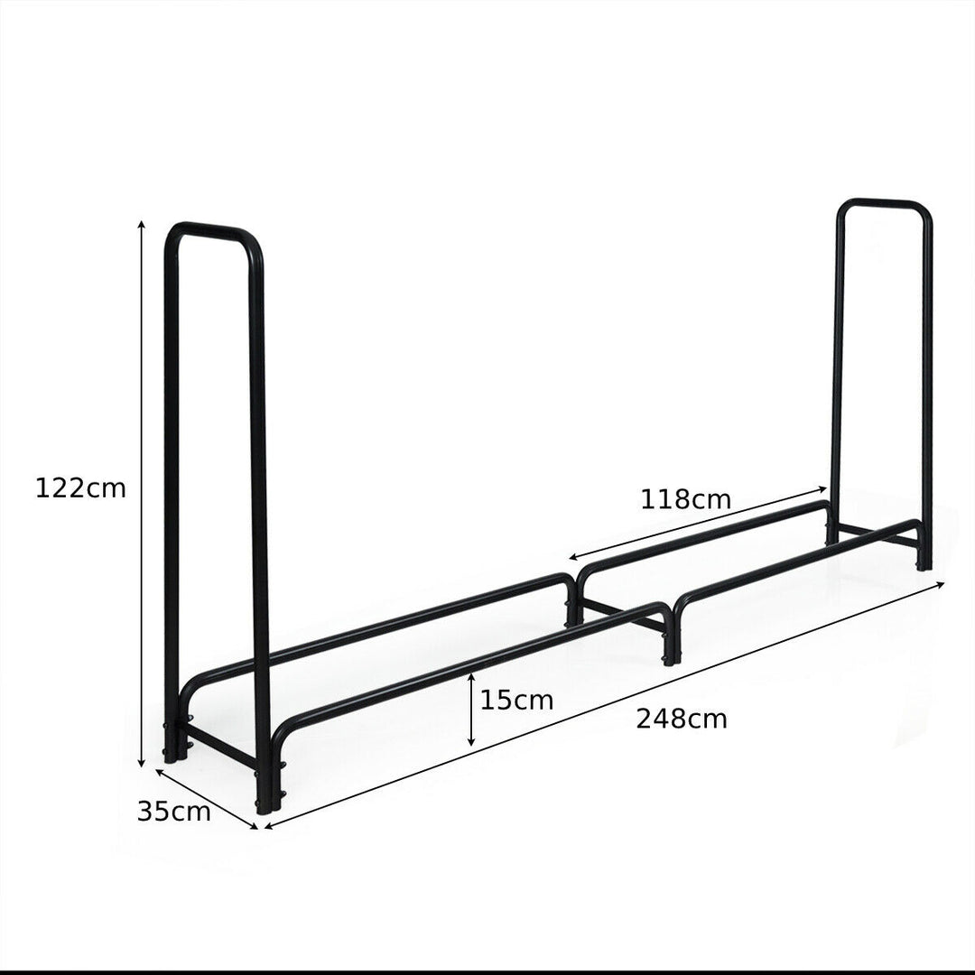 Outdoor Firewood Storage Rack with 500KG Weight Capacity