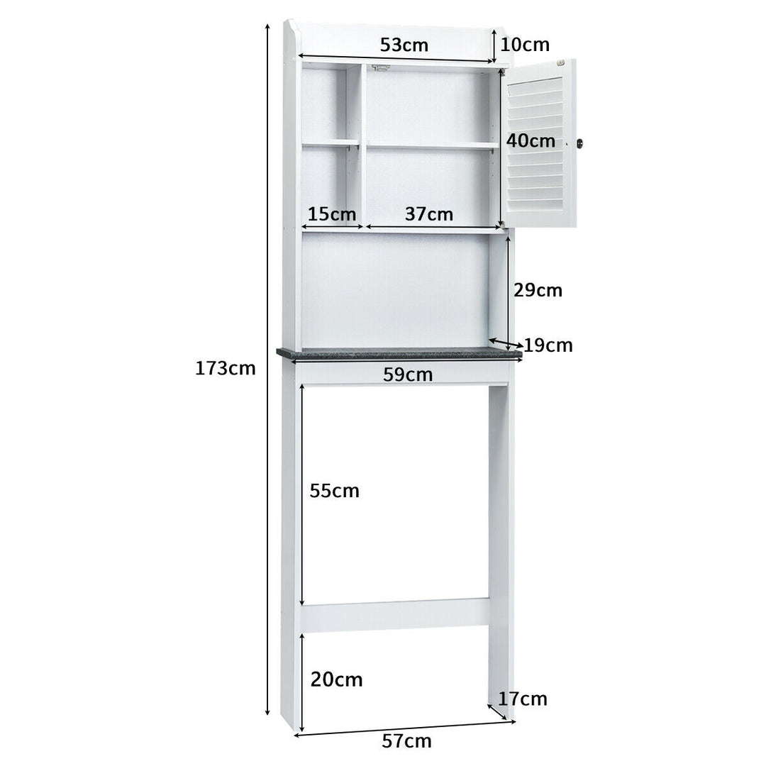 Over-The-Toilet Storage Cabinet with Adjustable Shelves