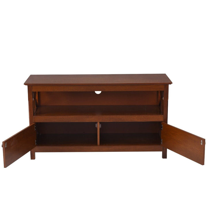 Wooden TV Stand for TVs up to 50 Inches-Brown